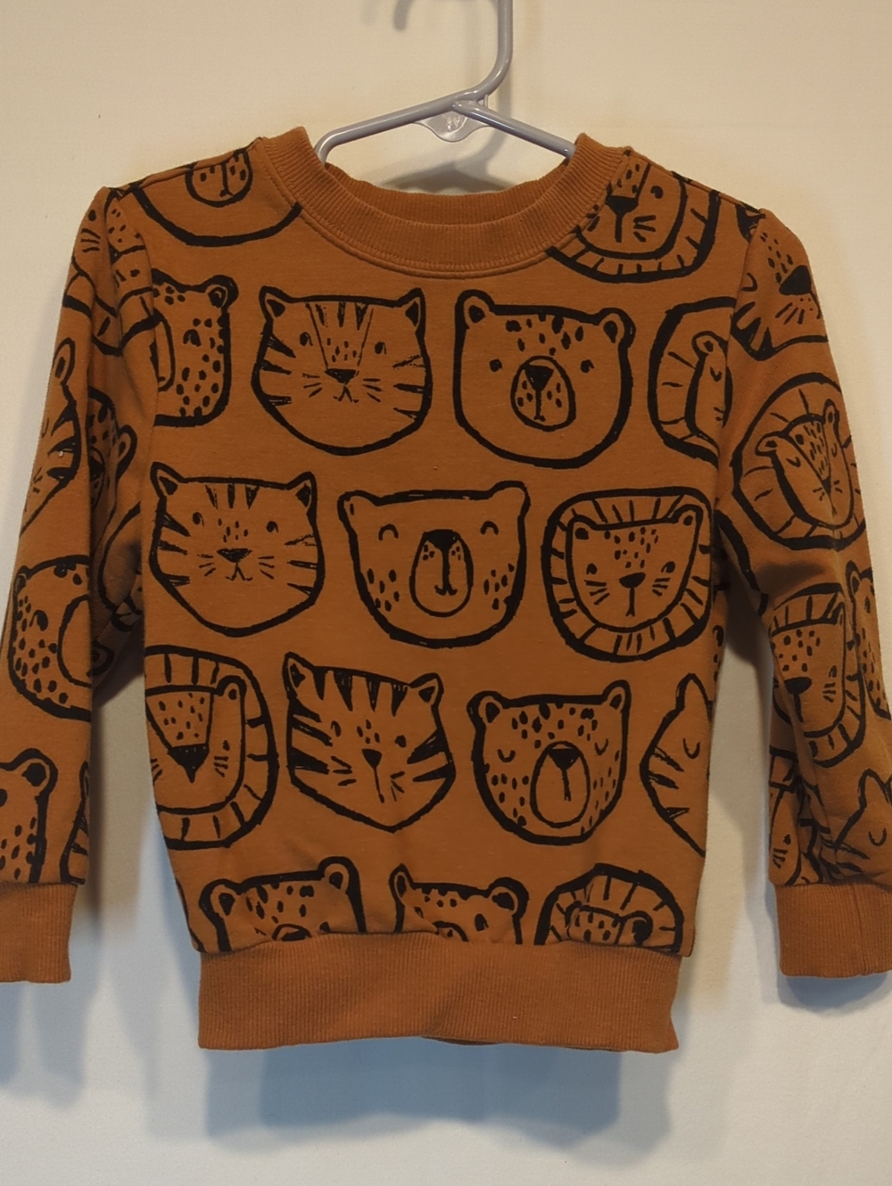 Little Sleepies Brown Animal Face Sweatshirt